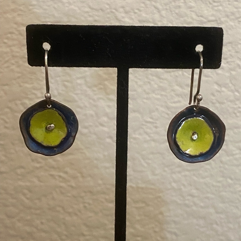 Handmade Enameled Earrings